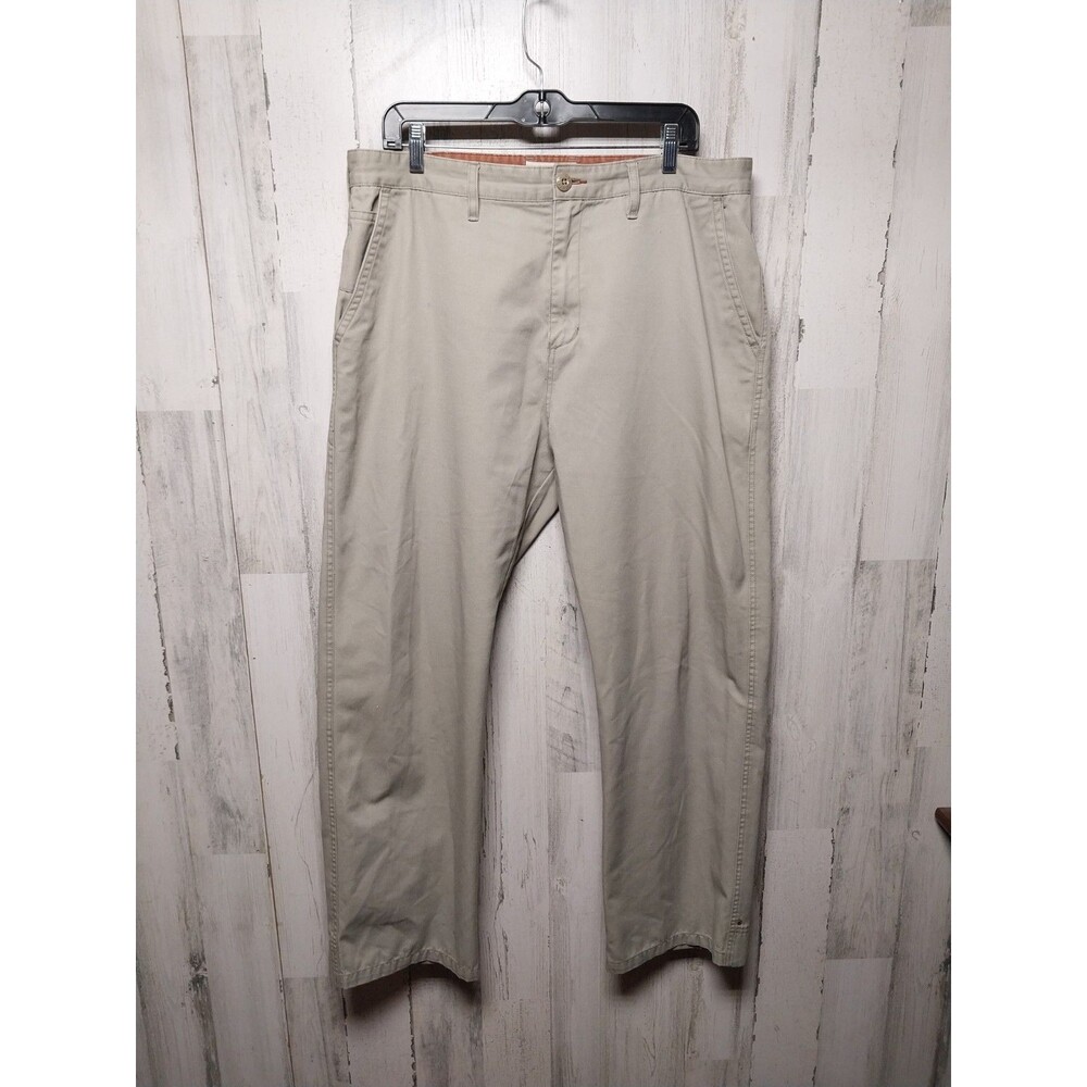 Quiksilver Men's 36 Solid Flat Front Twill Khaki Pants